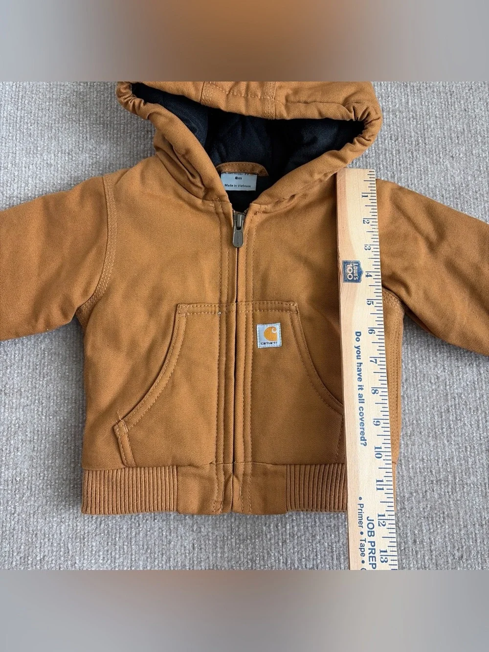 Carhartt Babies Sz 6 Months Full-Zip Insulated Hooded Canvas Jacket - Picture 6 of 7